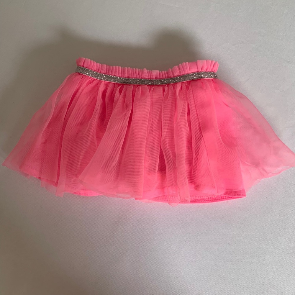 Garanimals Pink‎ Tulle Ruffle Skirt Baby Girl 6-9 Months Sparkle Waist Fairycore